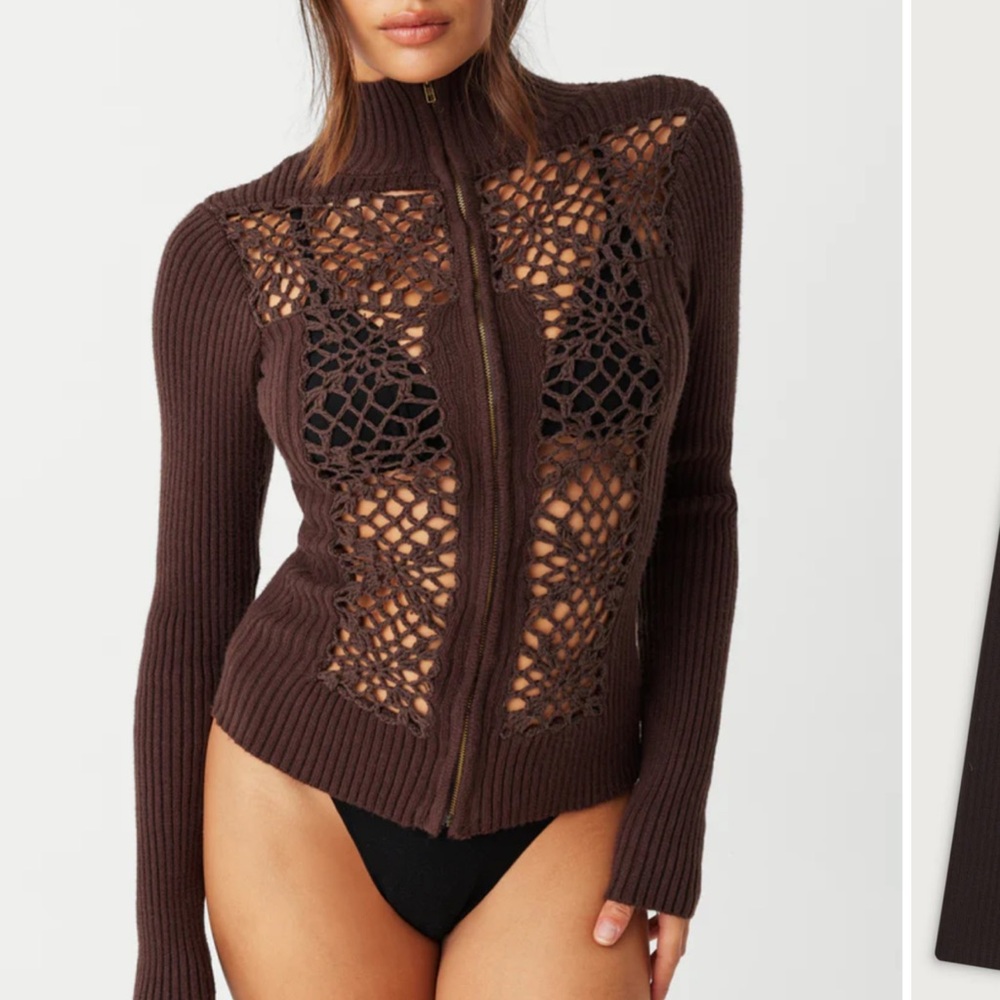 SET Frankie’s bikini Brown Crochet Knit